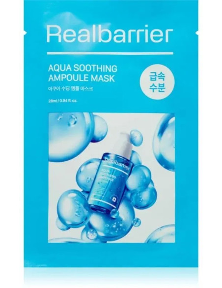 MASECZKA KOREAŃSKA W PŁACHCIE AQUA SOOTHING AMPOULE 28 ml - REAL BARRIER