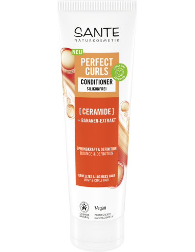ODŻYWKA DO WŁOSÓW FALOWANYCH I KRĘCONYCH Z CERAMIDAMI I EKSTRAKTEM Z BANANA ECO 150 ml - SANTE