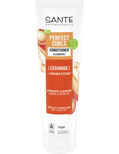 ODŻYWKA DO WŁOSÓW FALOWANYCH I KRĘCONYCH Z CERAMIDAMI I EKSTRAKTEM Z BANANA ECO 150 ml - SANTE
