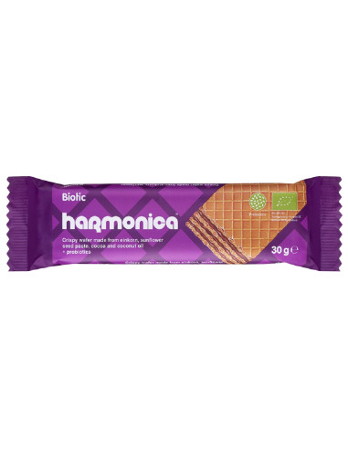 WAFELEK Z SAMOPSZY Z KREMEM MLECZNO - KAKAOWYM Z PROBIOTYKAMI BIO 30 g - HARMONICA