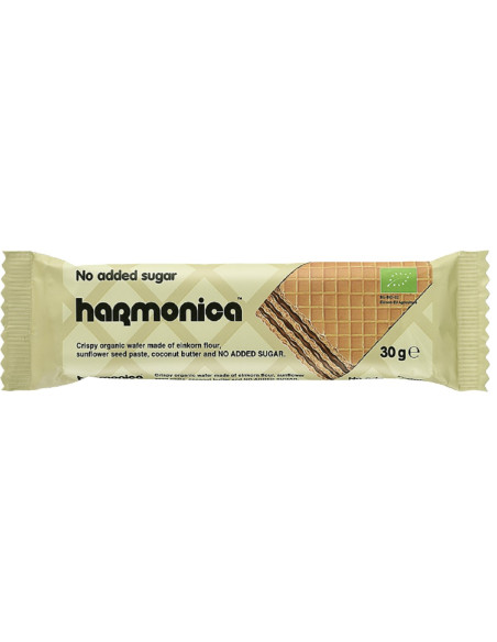 WAFELEK Z SAMOPSZY Z KREMEM MLECZNO - KAKAOWYM BEZ DODATKU CUKRÓW BIO 30 g - HARMONICA