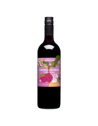 ZAKWAS Z BURAKÓW CZOSNKOWY BIO 750 ml - DELIKATNA