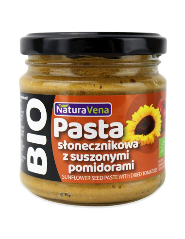 PASTA SŁONECZNIKOWA Z SUSZONYMI POMIDORAMI  BIO 185 g  - NATURAVENA