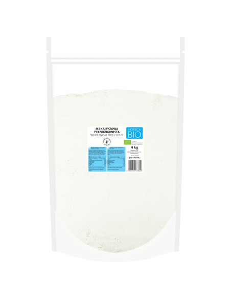 MĄKA RYŻOWA PEŁNOZIARNISTA BEZGLUTENOWA BIO 4 kg - HORECA (BIO PLANET)