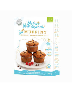 MIESZANKA NA MUFFINY Z CZEKOLADĄ GORZKĄ BEZGLUTENOWA BIO 300 g - ZDROWO NAMIESZANE