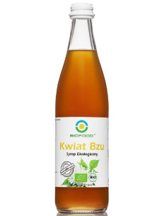 SYROP Z KWIATÓW CZARNEGO BZU BEZGLUTENOWY BIO 500 ml - BIOFOOD