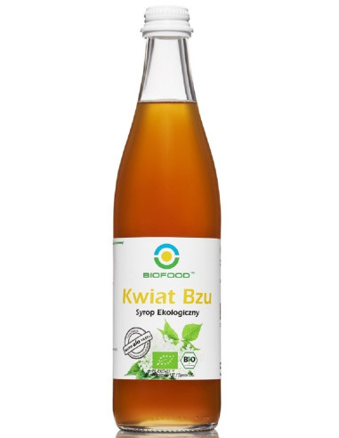 SYROP Z KWIATÓW CZARNEGO BZU BEZGLUTENOWY BIO 500 ml - BIOFOOD
