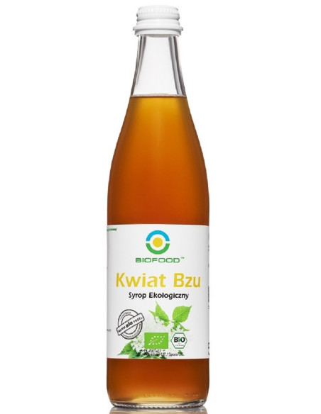 SYROP Z KWIATÓW CZARNEGO BZU BEZGLUTENOWY BIO 500 ml - BIOFOOD