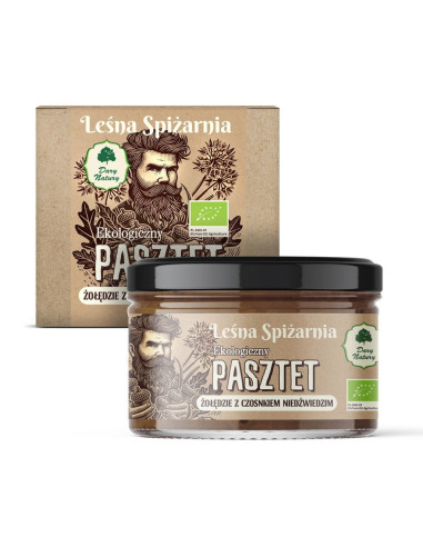 PASZTET Z ŻOŁĘDZI Z CZOSNKIEM NIEDŹWIEDZIM BIO 200 g - DARY NATURY