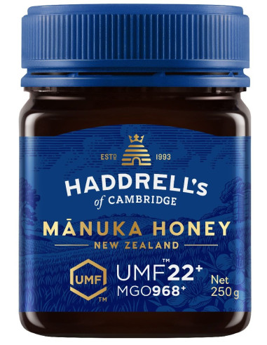 MIÓD MANUKA MGO 968+ UMF 22+ 250 g - HADDRELL'S OF CAMBRIDGE