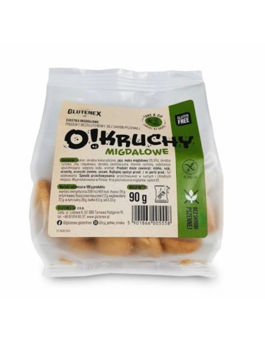 CIASTKA MIGDAŁOWE BEZGLUTENOWE O!KRUCHY 90 g - GLUTENEX