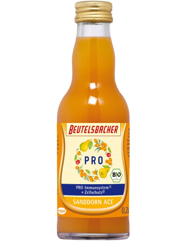 SHOT NA ODPORNOŚĆ GRUSZKA - ROKITNIK - MARCHEW BIO 200 ml - BEUTELSBACHER