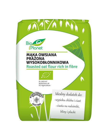 MĄKA OWSIANA PRAŻONA WYSOKOBŁONNIKOWA BIO 700 g - BIO PLANET