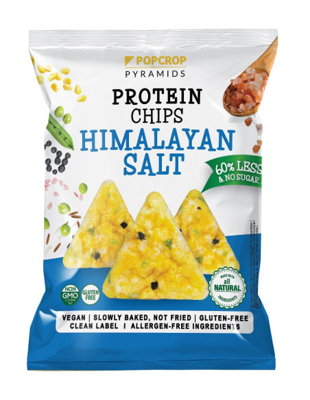 CHRUPKI PIRAMIDKI PROTEINOWE Z SOLĄ HIMALAJSKĄ BEZGLUTENOWE 60 g - POPCROP