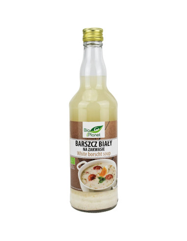BARSZCZ BIAŁY NA ZAKWASIE NIEPASTERYZOWANY BIO 500 ml - BIO PLANET