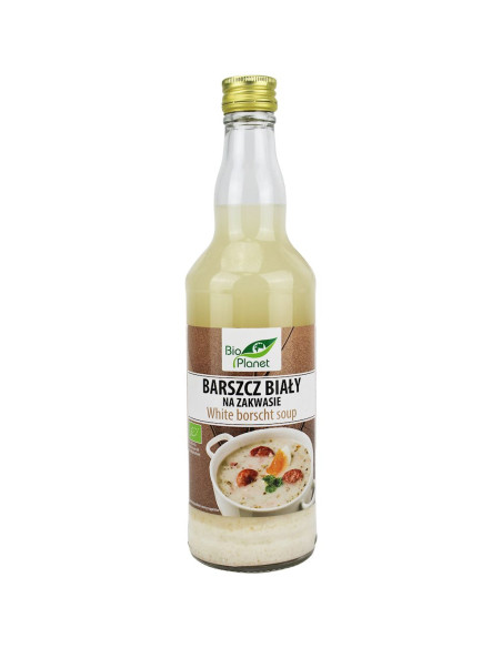 BARSZCZ BIAŁY NA ZAKWASIE NIEPASTERYZOWANY BIO 500 ml - BIO PLANET
