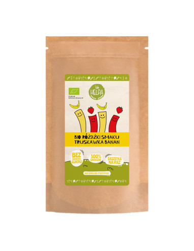 RÓŻDŻKI SMAKU MIX TRUSKAWKA - BANAN (LIOFILIZOWANE OWOCE) BIO (10 x 2 g) 20 g - HELPA