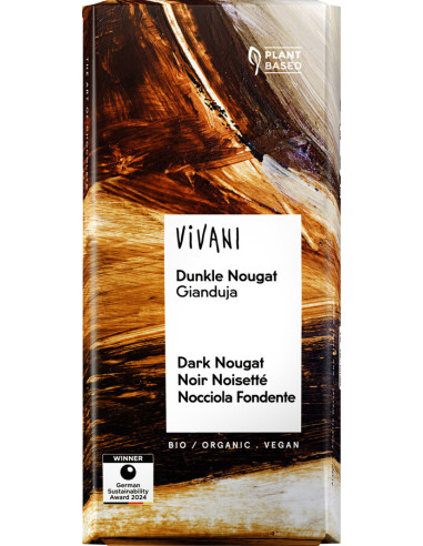 CZEKOLADA GORZKA NUGATOWA BIO 80 g - VIVANI