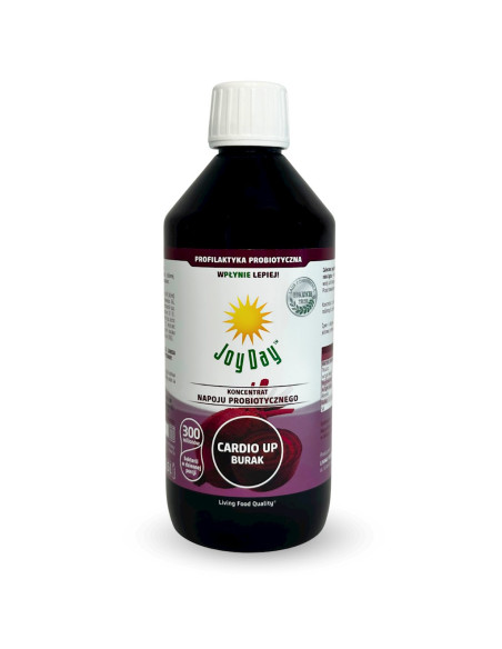 KONCENTRAT NAPOJU PROBIOTYCZNEGO CARDIO UP BURAK BEZGLUTENOWY BIO 500 ml - JOY DAY