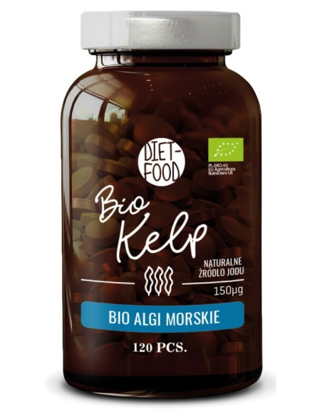 ALGI MORSKIE KELP BIO 120 TABLETEK - DIET-FOOD