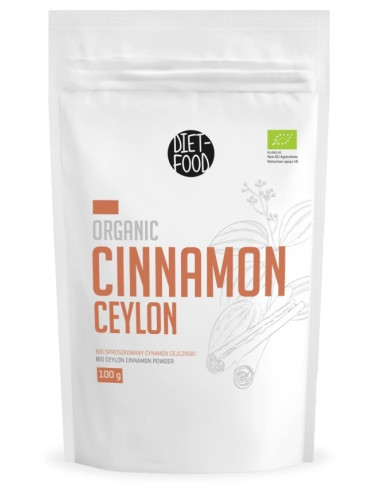 CYNAMON CEJLOŃSKI MIELONY BIO 100 g - DIET-FOOD