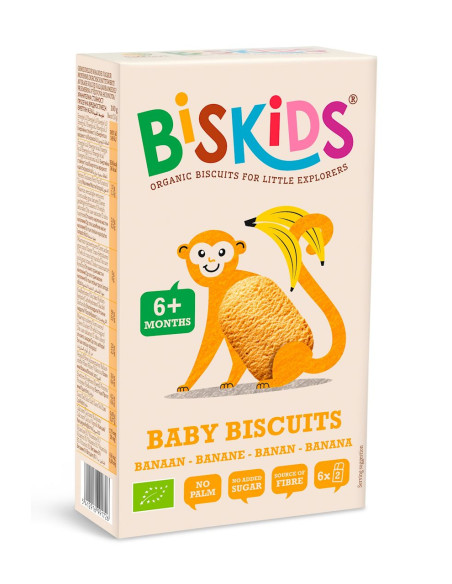 CIASTECZKA BANANOWE OD 6 MIESIĄCA BIO 120 g - BISKIDS