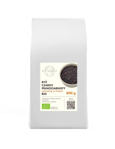 RYŻ CZARNY PEŁNOZIARNISTY (UPRAWIANY W EUROPIE) BIO 800 g - THE PLANET