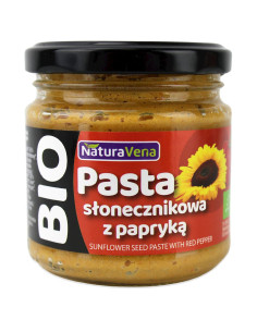 PASTA SŁONECZNIKOWA Z PAPRYKĄ BIO 185 g - NATURAVENA