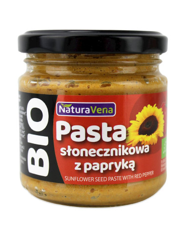PASTA SŁONECZNIKOWA Z PAPRYKĄ BIO 185 g - NATURAVENA