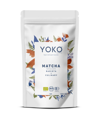 HERBATA ZIELONA MATCHA JAPOŃSKA BARISTA + KULINARNA BEZGLUTENOWA BIO 100 g - YOKO