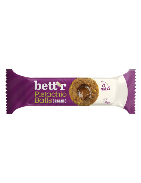 KULKI DAKTYLOWE Z NADZIENIEM PISTACJOWYM BEZGLUTENOWE BIO (3 x 15 g) 45 g - BETT'R