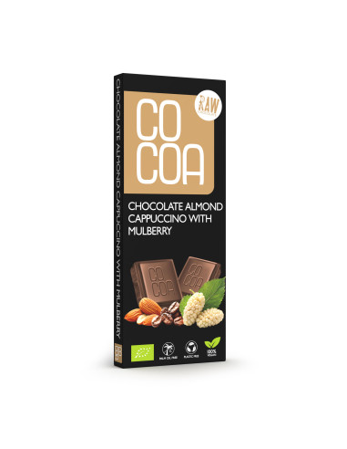 CZEKOLADA CAPPUCCINO MIGDAŁOWE Z MORWĄ BIO 40 g - COCOA
