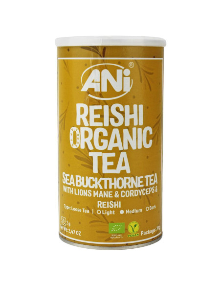 HERBATKA ROKITNIKOWA Z REISHI, LION'S MANE I CORDYCEPS BIO 70 g - ANI