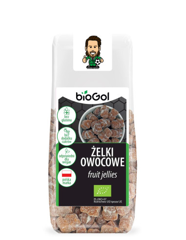 ŻELKI OWOCOWE BEZ ŻELATYNY BEZGLUTENOWE BIO 90 g - BIOGOL