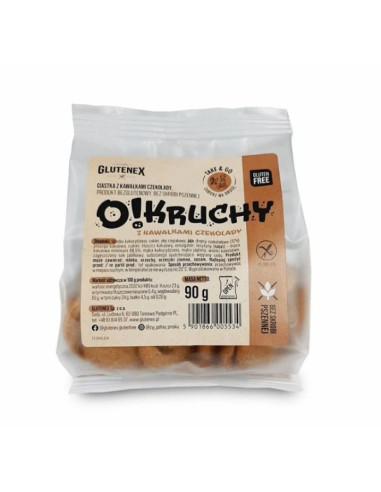 CIASTKA Z CZEKOLADĄ BEZGLUTENOWE O!KRUCHY 90 g - GLUTENEX
