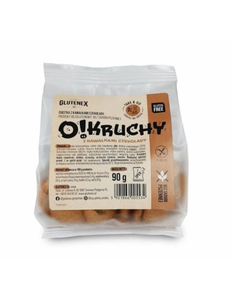 CIASTKA Z CZEKOLADĄ BEZGLUTENOWE O!KRUCHY 90 g - GLUTENEX
