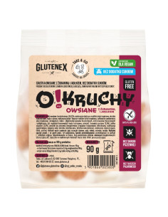 CIASTKA OWSIANE Z ŻURAWINĄ I JABŁKIEM BEZ DODATKU CUKRÓW BEZGLUTENOWE O!KRUCHY 90 g - GLUTENEX