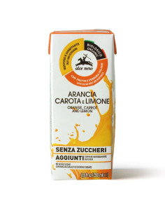 NAPÓJ POMARAŃCZA - MARCHEW - CYTRYNA BEZ DODATKU CUKRÓW BIO 200 ml - ALCE NERO