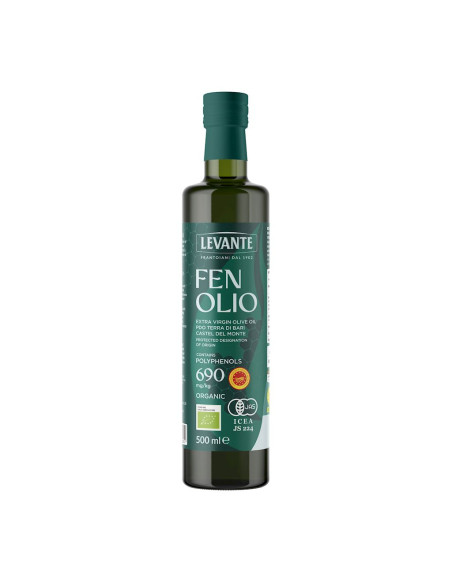 OLIWA Z OLIWEK EXTRA VIRGIN WYSOKOPOLIFENOLOWA FENOLIO PDO TERRA DI BARI CASTEL DEL MONTE BIO 500 ml - LEVANTE