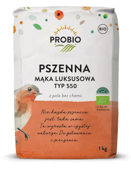 MĄKA PSZENNA LUKSUSOWA TYP 550 BIO 1 kg - PROBIO
