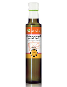 OLEJ Z PRAŻONYCH PESTEK DYNI TŁOCZONY NA ZIMNO 250 ml - OLANDIA