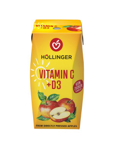 NEKTAR JABŁKOWY Z WITAMINĄ C I D BEZ DODATKU CUKRÓW 200 ml - HOLLINGER