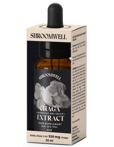 GRZYBY CHAGA EKSTRAKT W KROPLACH 30 ml - SHROOMWELL