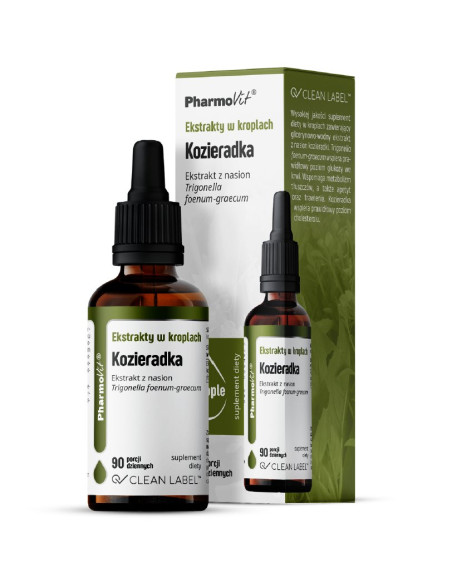 EKSTRAKTY W KROPLACH KOZIERADKA BEZGLUTENOWE 30 ml - PHARMOVIT (CLEAN LABEL)