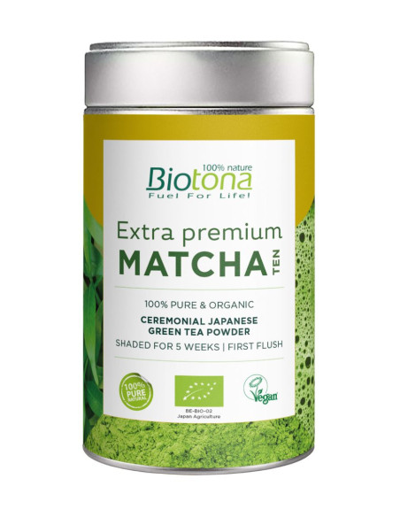 HERBATA ZIELONA MATCHA JAPOŃSKA EXTRA PREMIUM BIO 70 g - BIOTONA