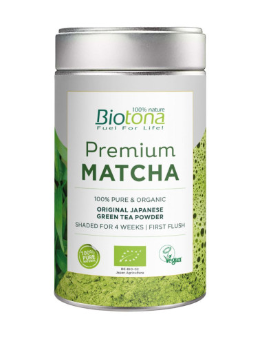HERBATA ZIELONA MATCHA JAPOŃSKA PREMIUM BIO 80 g - BIOTONA