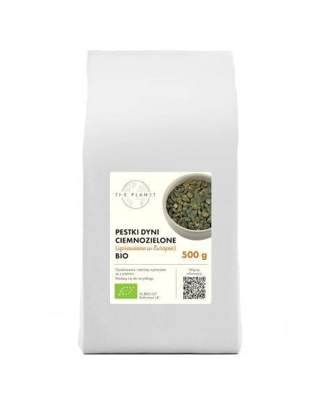 PESTKI DYNI CIEMNOZIELONE (UPRAWIANE W EUROPIE) BIO 500 g - THE PLANET