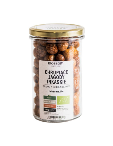 JAGODY INKASKIE LIOFILIZOWANE CHRUPIĄCE BEZGLUTENOWE BIO 100 g - BIOSSOM