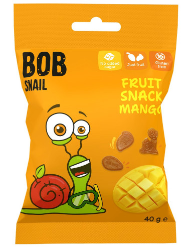 ŻELKI MANGO BEZ ŻELATYNY BEZGLUTENOWE 40 g - BOB SNAIL