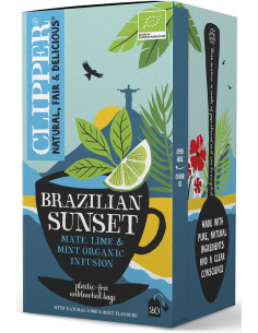 YERBA MATE Z MIĘTĄ I LIMONKĄ (BRAZILIAN SUNSET) BIO (20 x 2 g) 40 g - CLIPPER